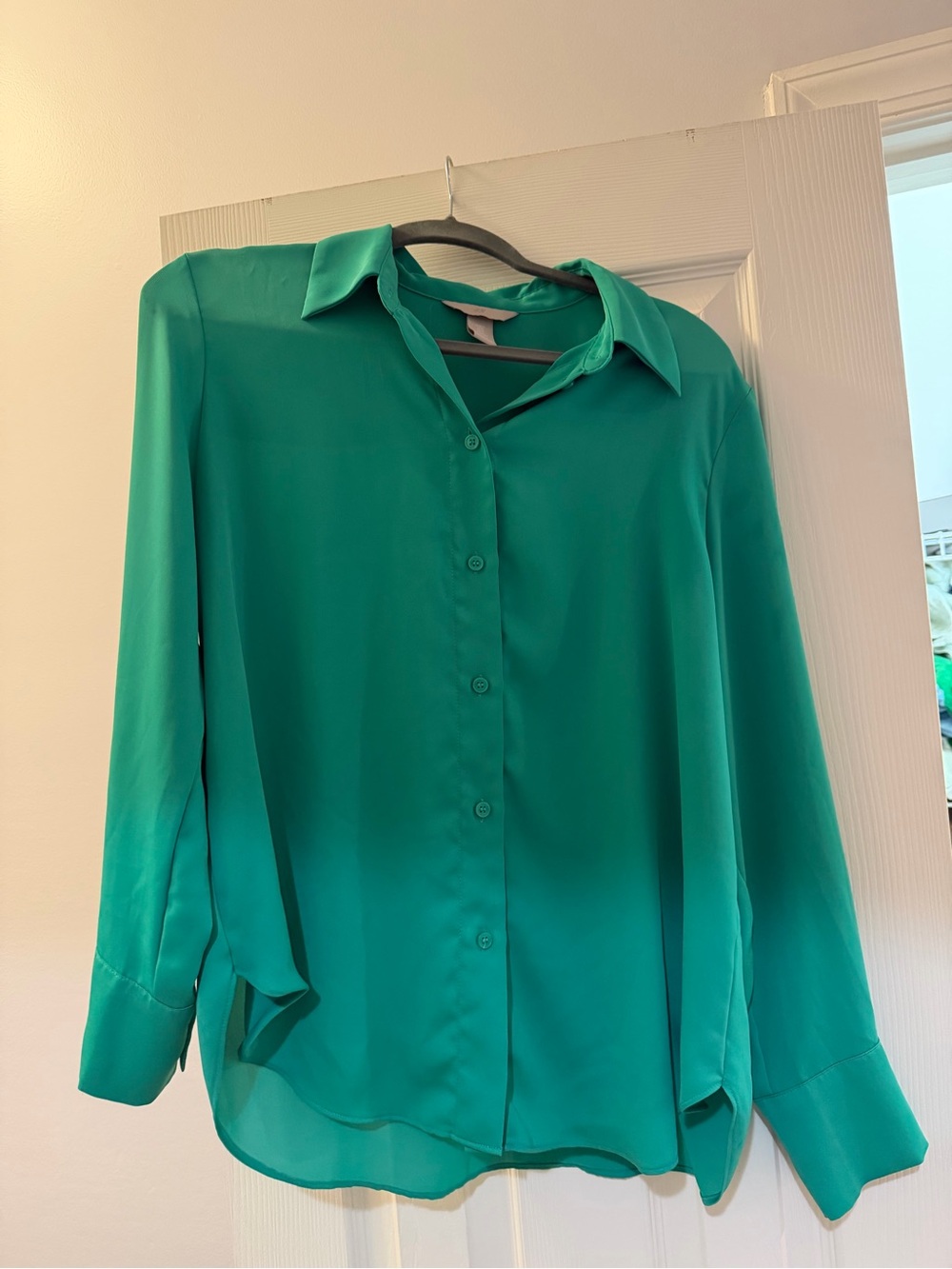 H&M Emerald Green Button-Down Shirt